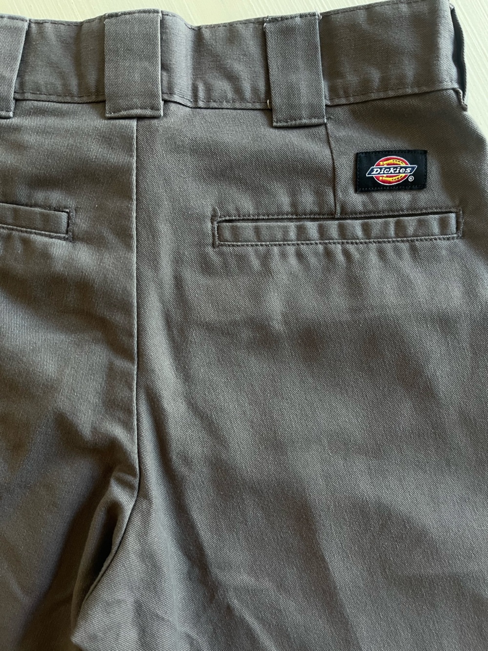 Dickies Men's Grey Flat Front Work Pants